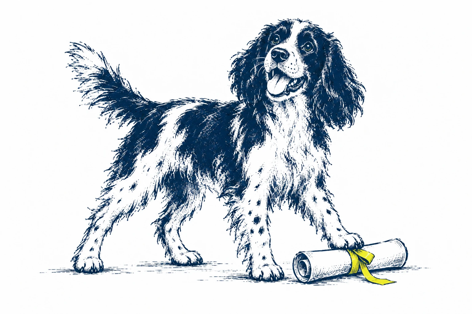 An attentive springer spaniel